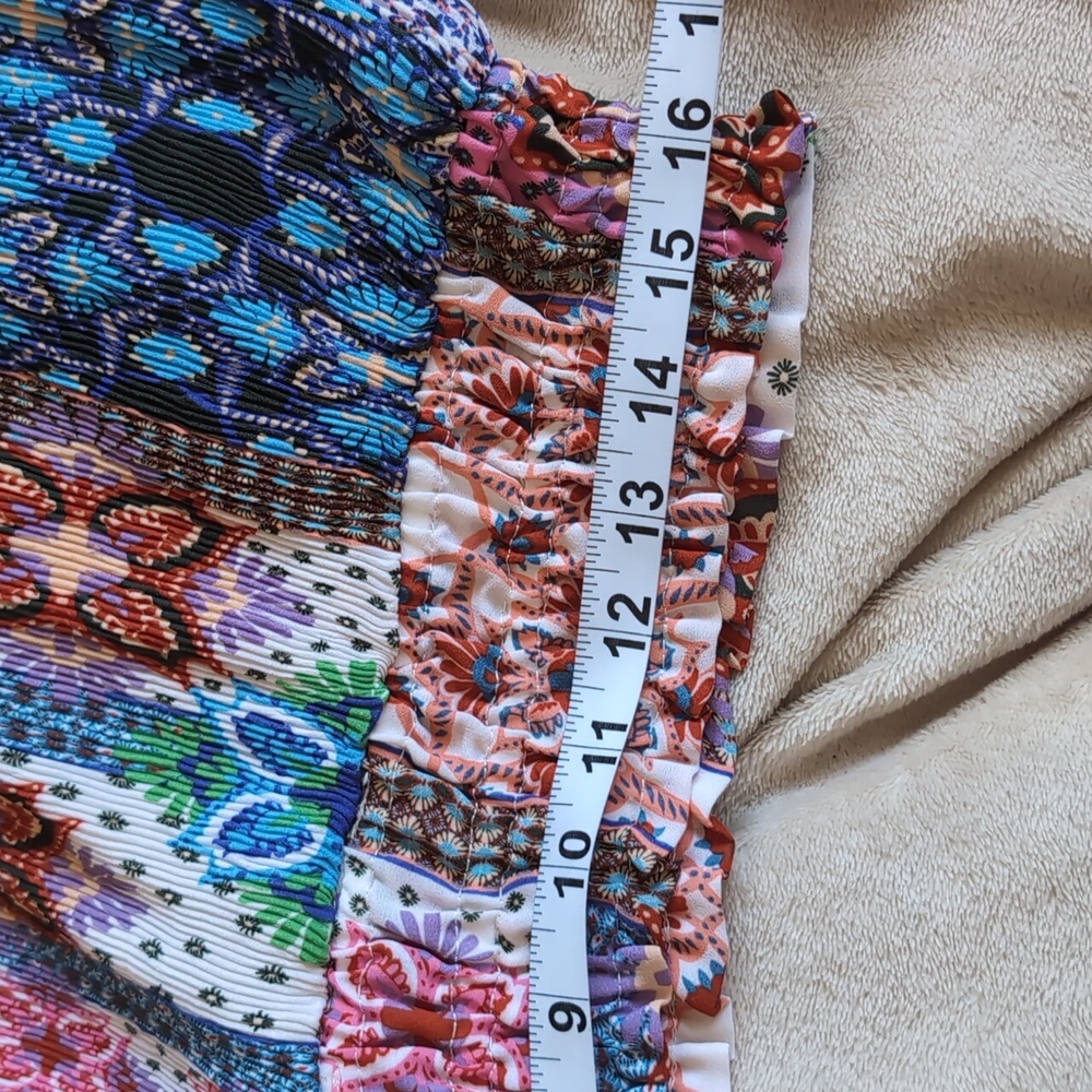 Sunny Leigh Multicolor patchwork Floral A-Line Skirt - Picture 4 of 6